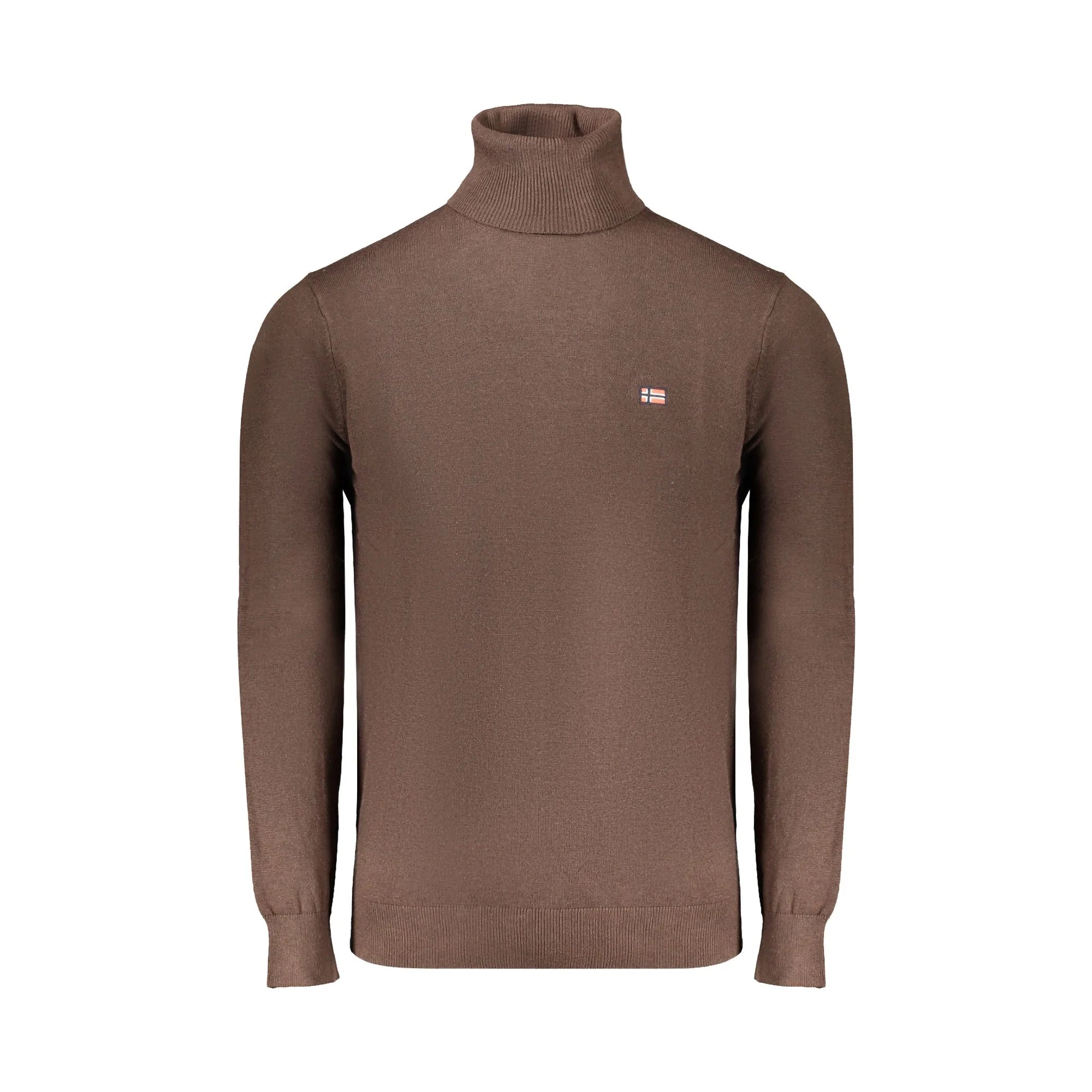 Norway 1963 Maglia Uomo Marrone Dolcevita con Ricamo e Logo Maglie - foto prodotto